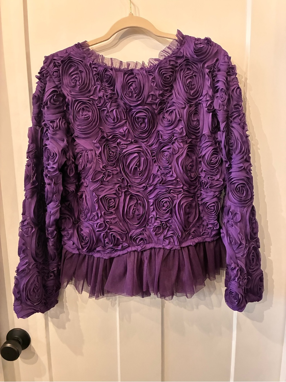 Pretty Angel Purple Ruffle Shacket - Picture 4 of 5